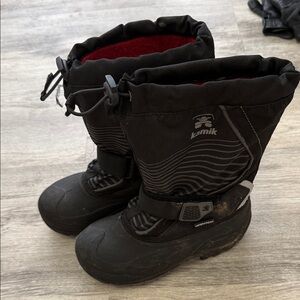 Kamik Black Kids Snow Boots